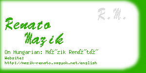 renato mazik business card